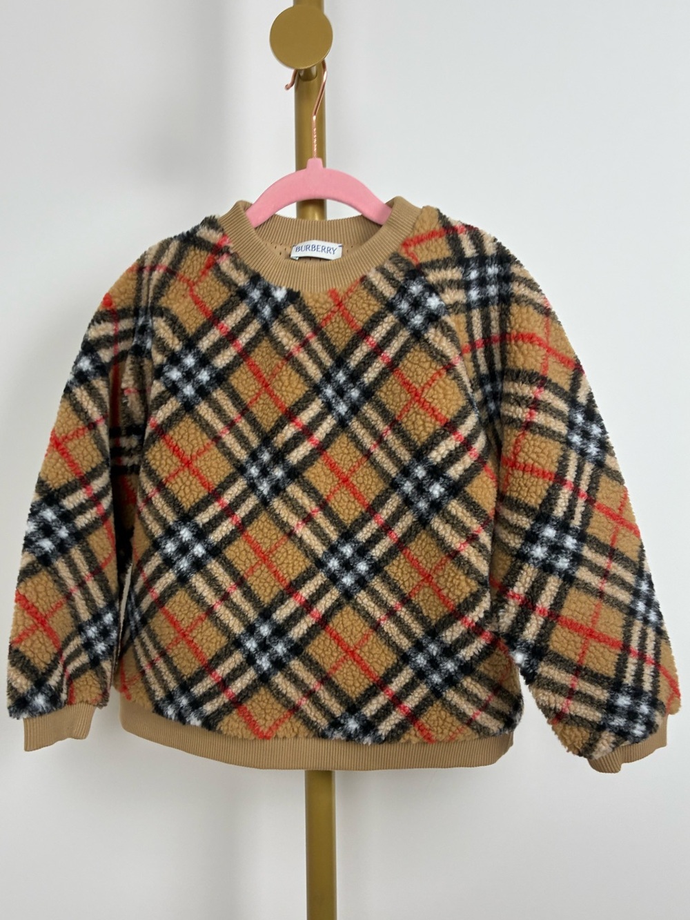 Burberry Kids vintage check fleece pullover